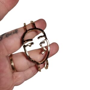 Abstract Face Bangle Bracelet